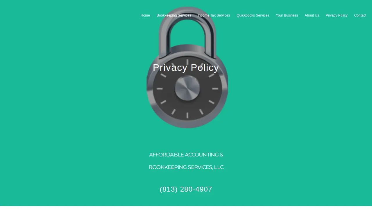 Affordable Accounting Services page