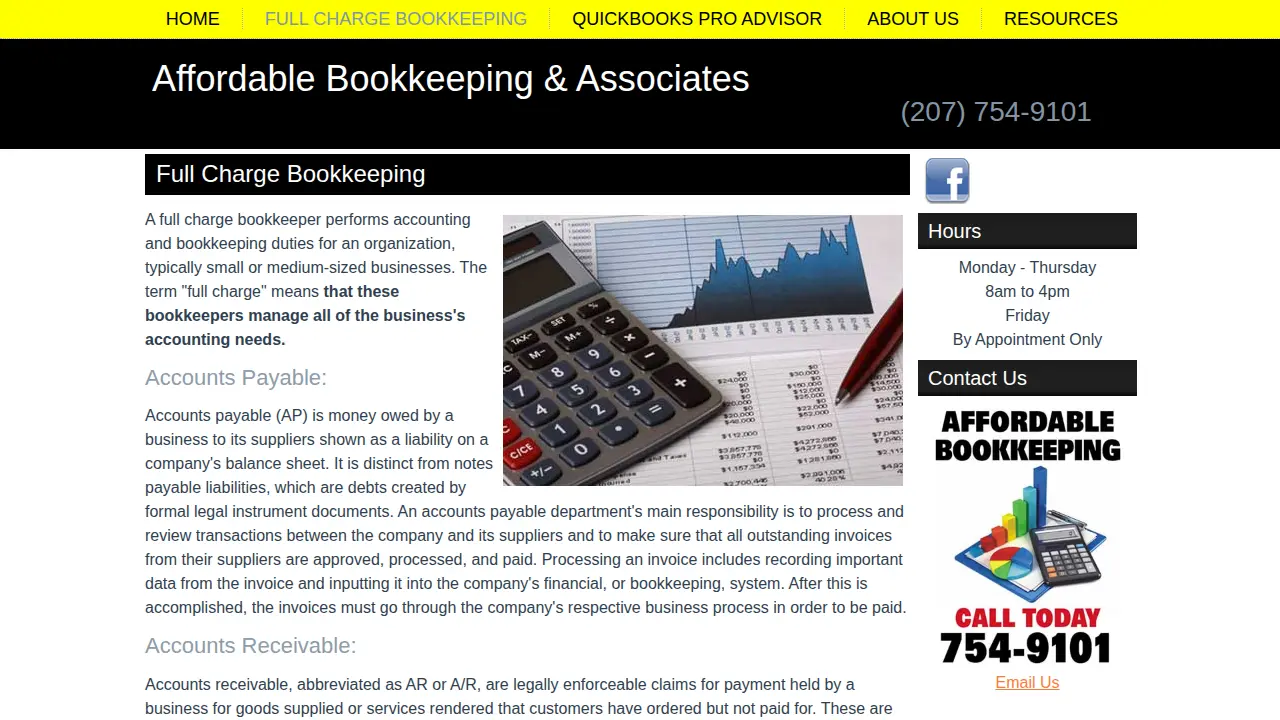 Affordable Bookkeeping & Associates page