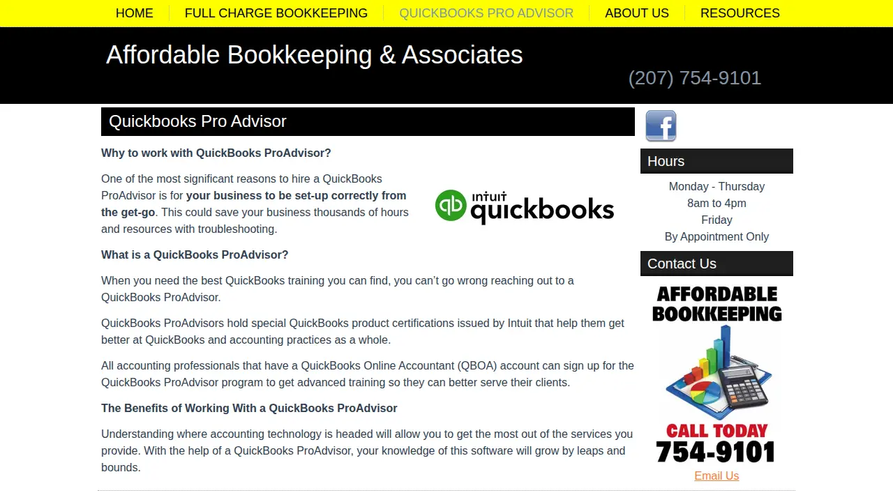 Affordable Bookkeeping & Associates page