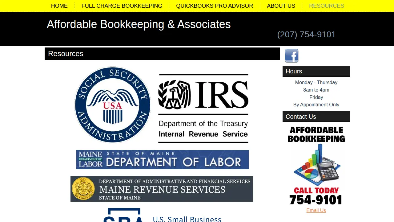 Affordable Bookkeeping & Associates page
