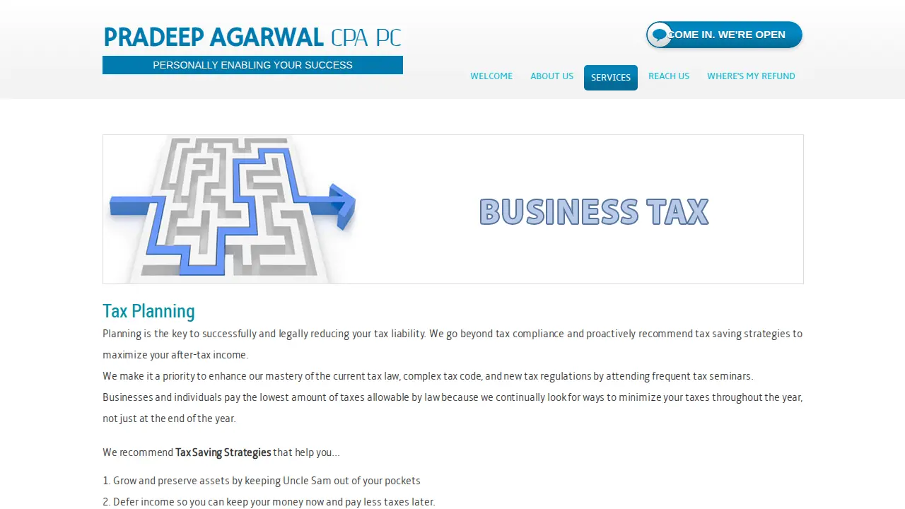 Pradeep Agarawal CPA page