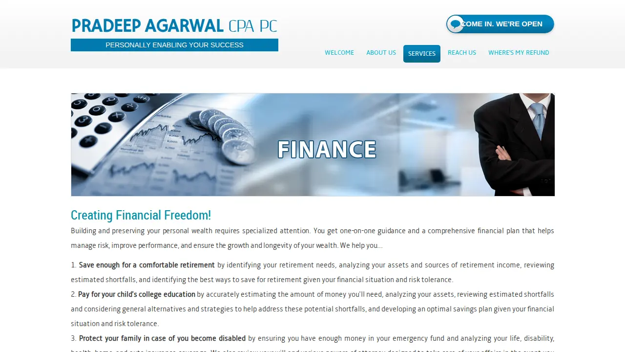 Pradeep Agarawal CPA page