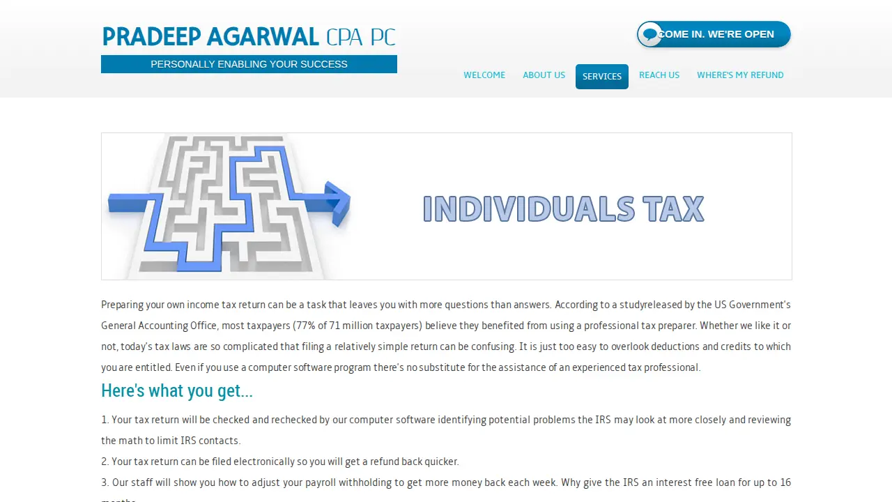 Pradeep Agarawal CPA page