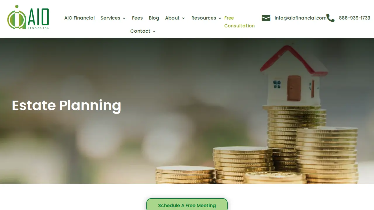 AIO Fee Only Financial Advisors page