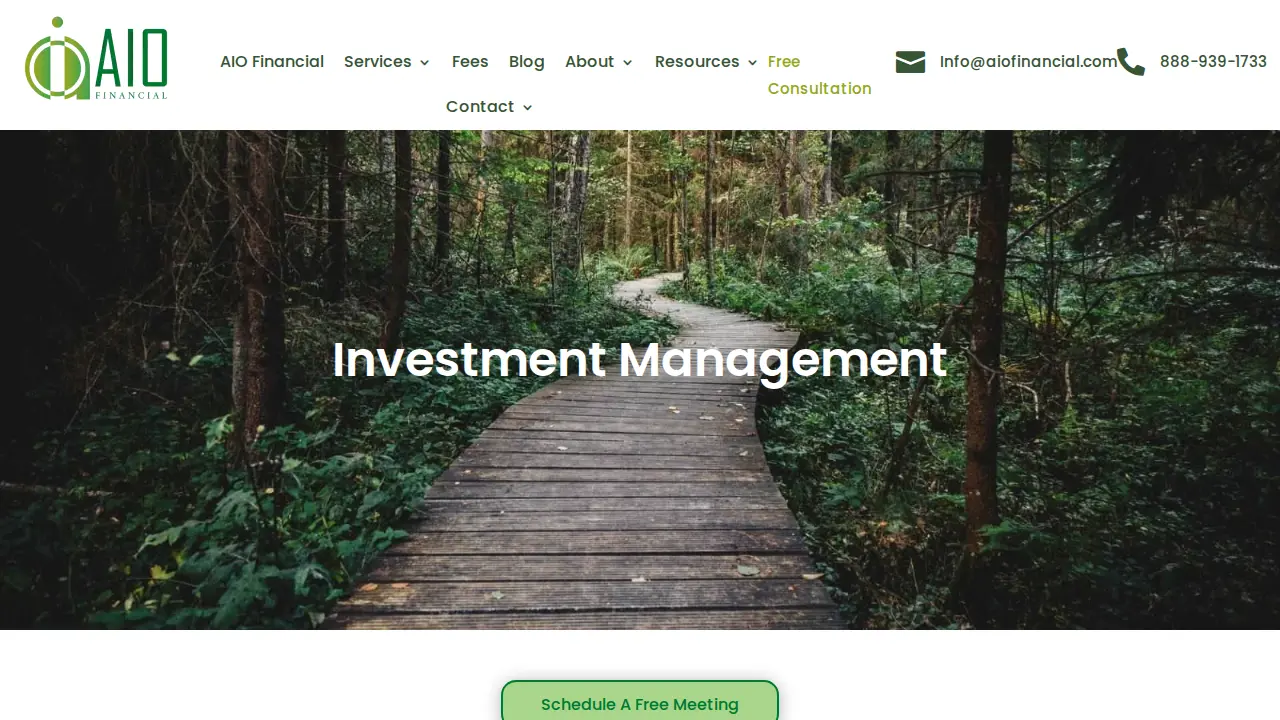 AIO Fee Only Financial Advisors page