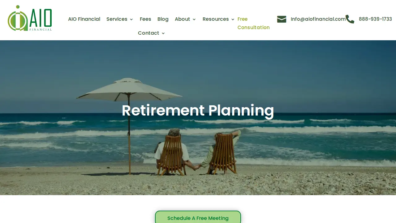AIO Fee Only Financial Advisors page