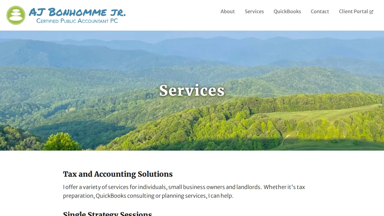 AJ Bonhomme Jr. CPA PC page