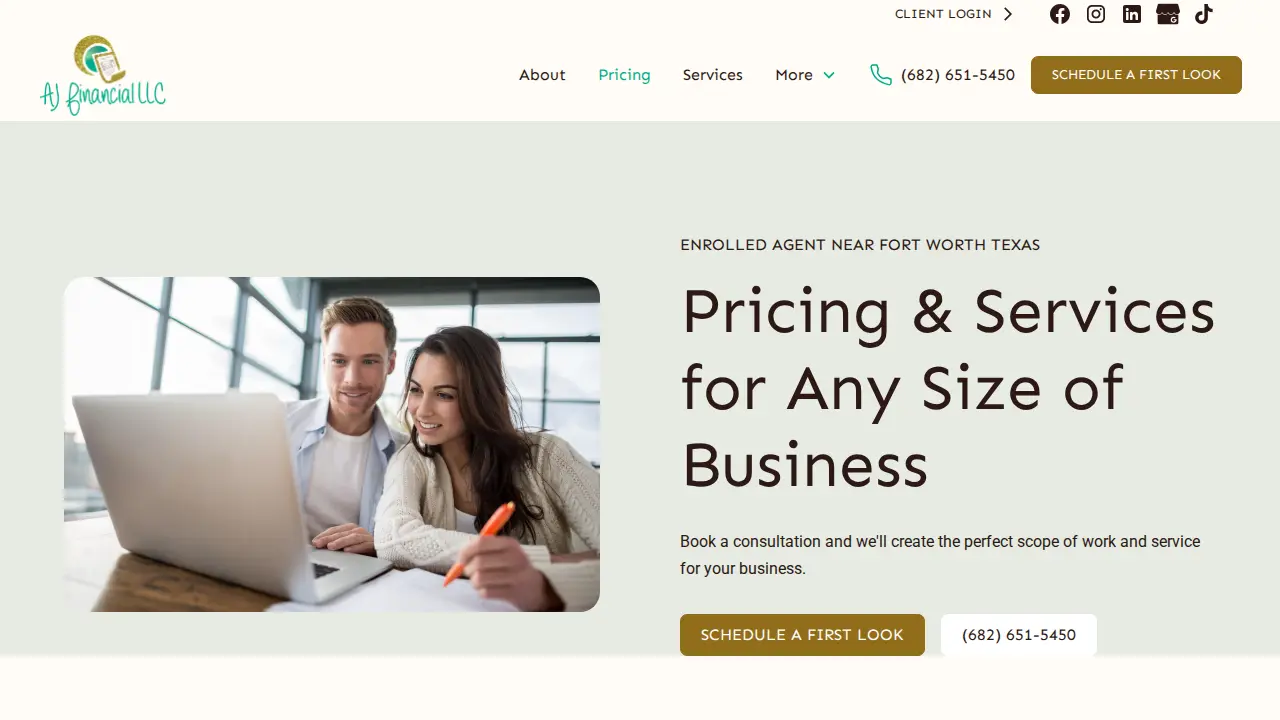 AJ Financial LLC page