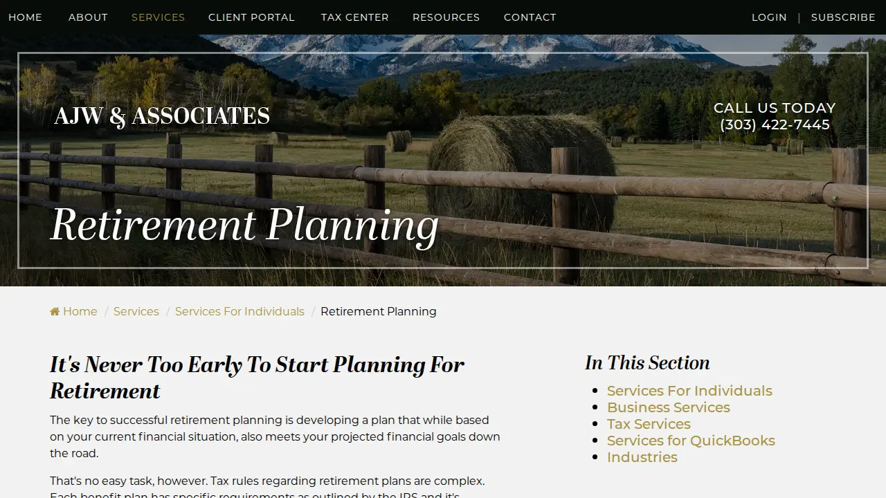AJW & Associates page