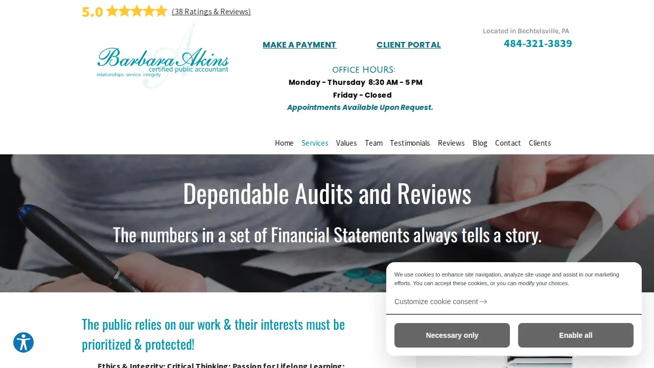 Barbara A Akins CPA page