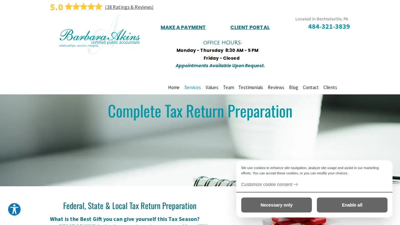 Barbara A Akins CPA page