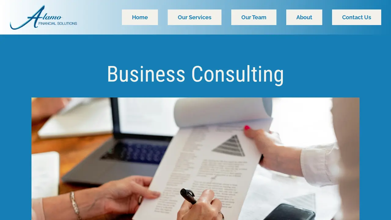 Alamo Financial Solutions page