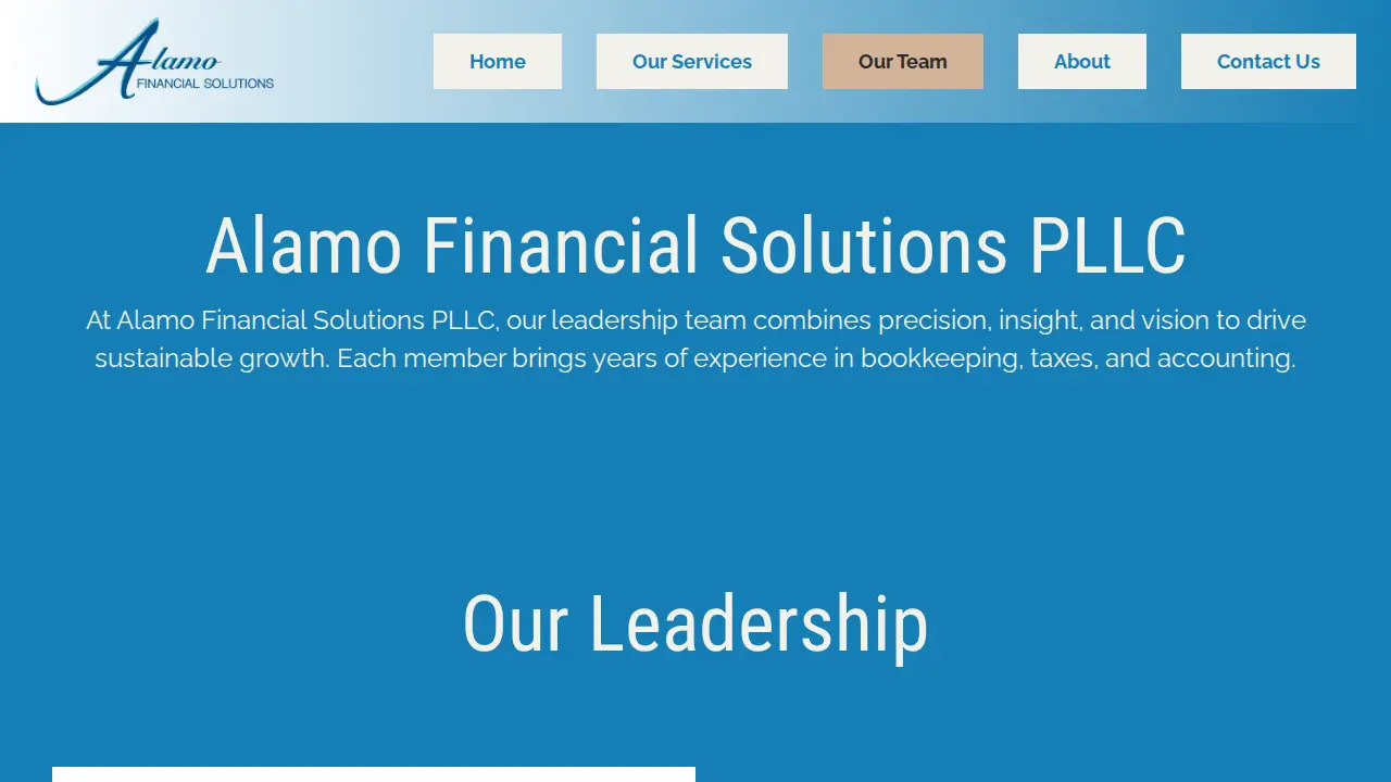 Alamo Financial Solutions page