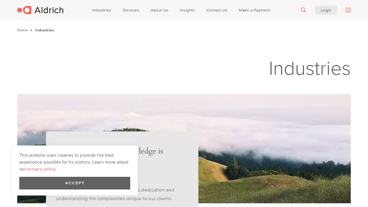 Aldrich CPAs + Advisors page