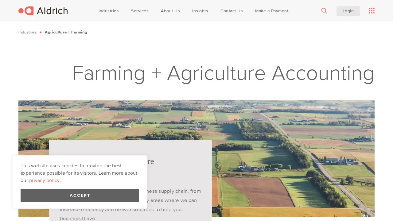 Aldrich CPAs + Advisors page