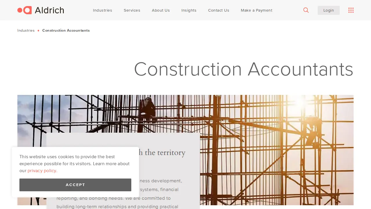 Aldrich CPAs + Advisors page