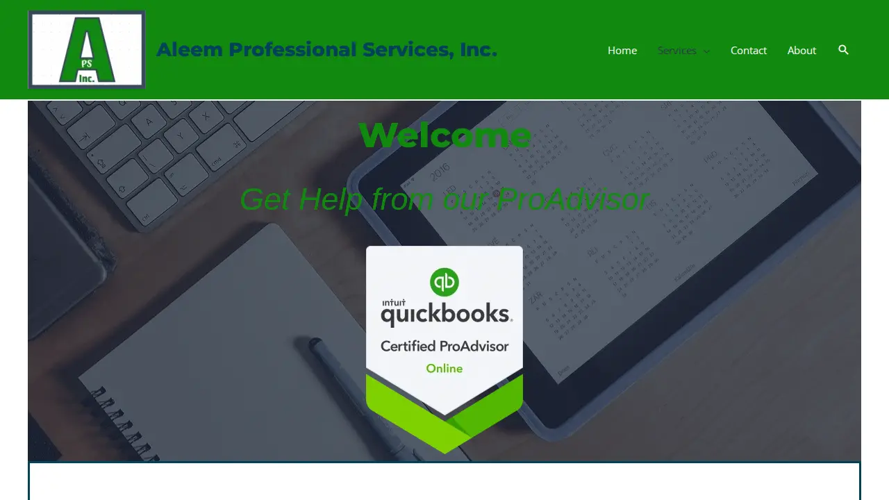 Aleem Accounting Inc. page
