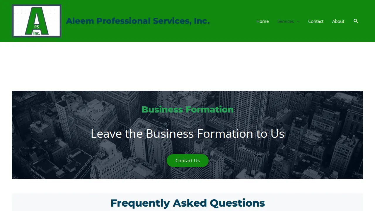 Aleem Accounting Inc. page