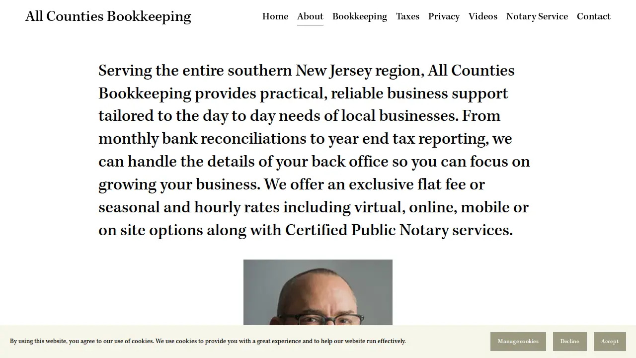 All Counties Bookkeeping page