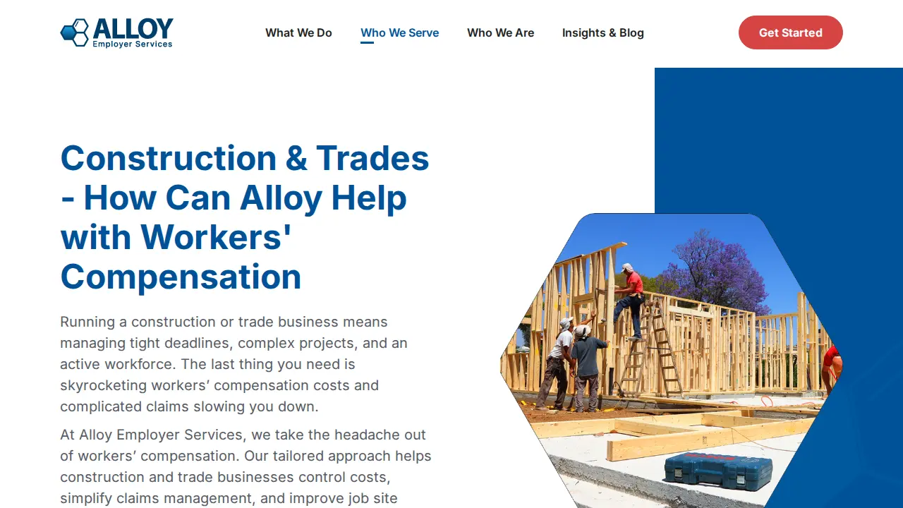 Alloy Employer Services page