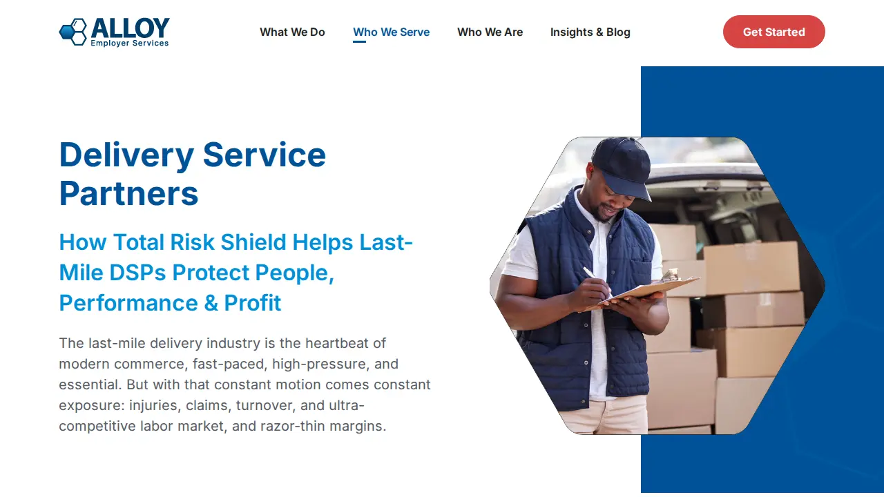 Alloy Employer Services page