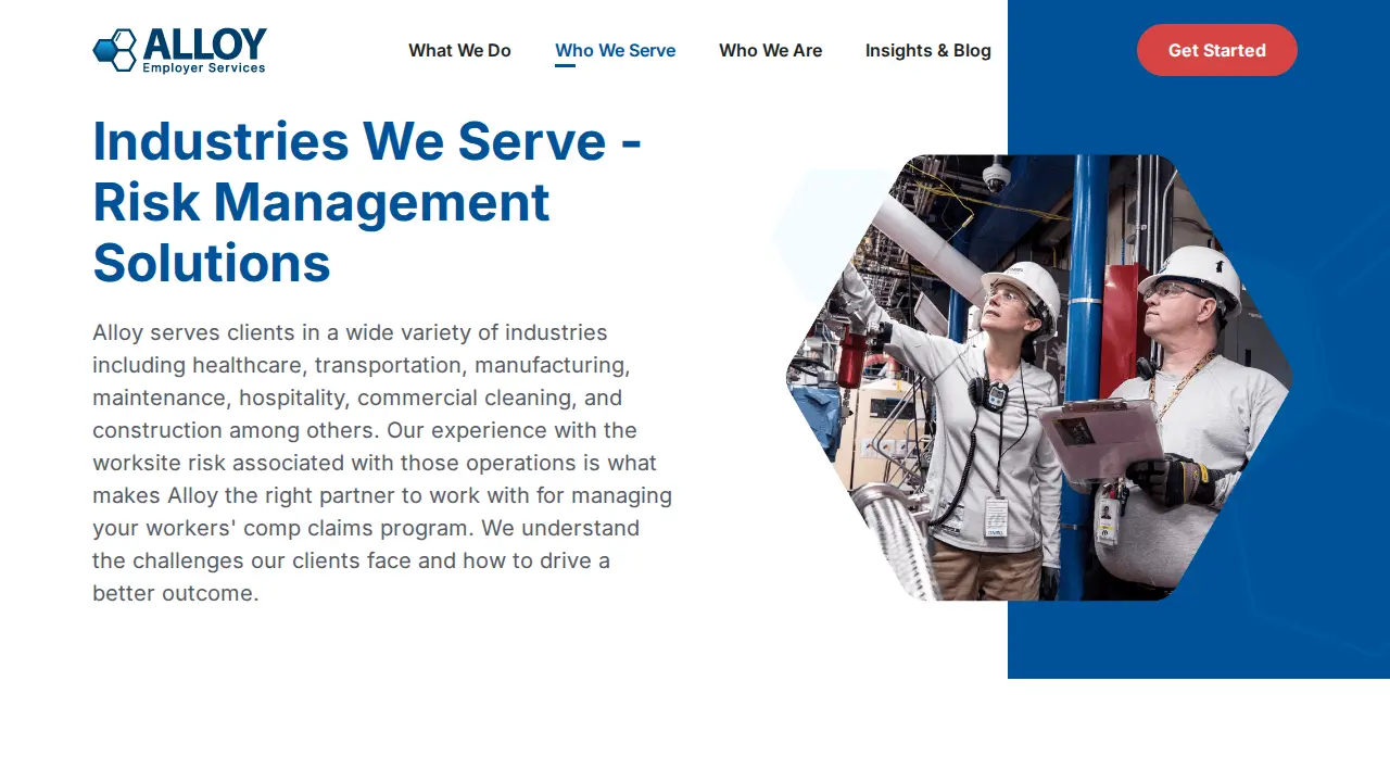 Alloy Employer Services page