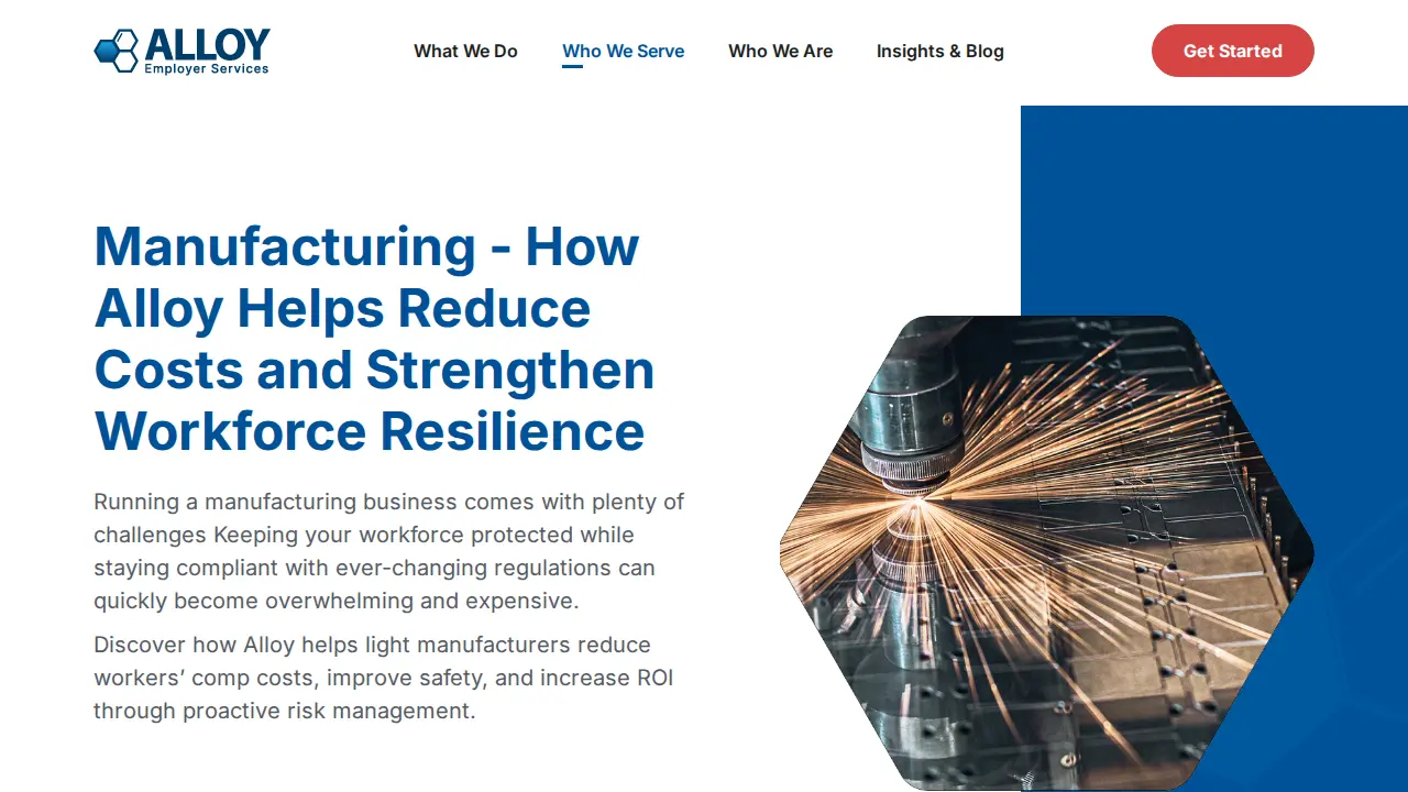 Alloy Employer Services page
