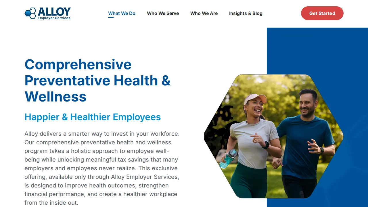 Alloy Employer Services page