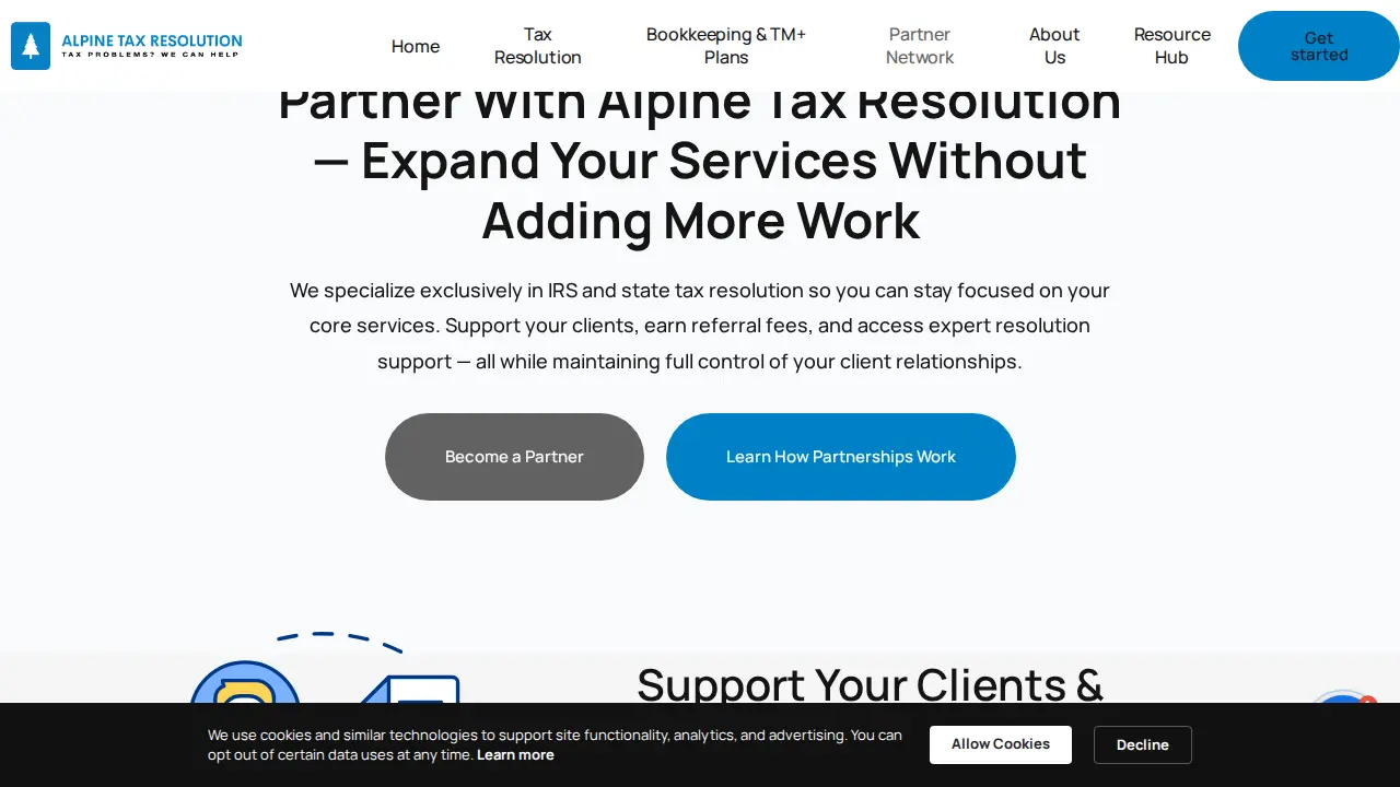 Alpine Tax Resolution page