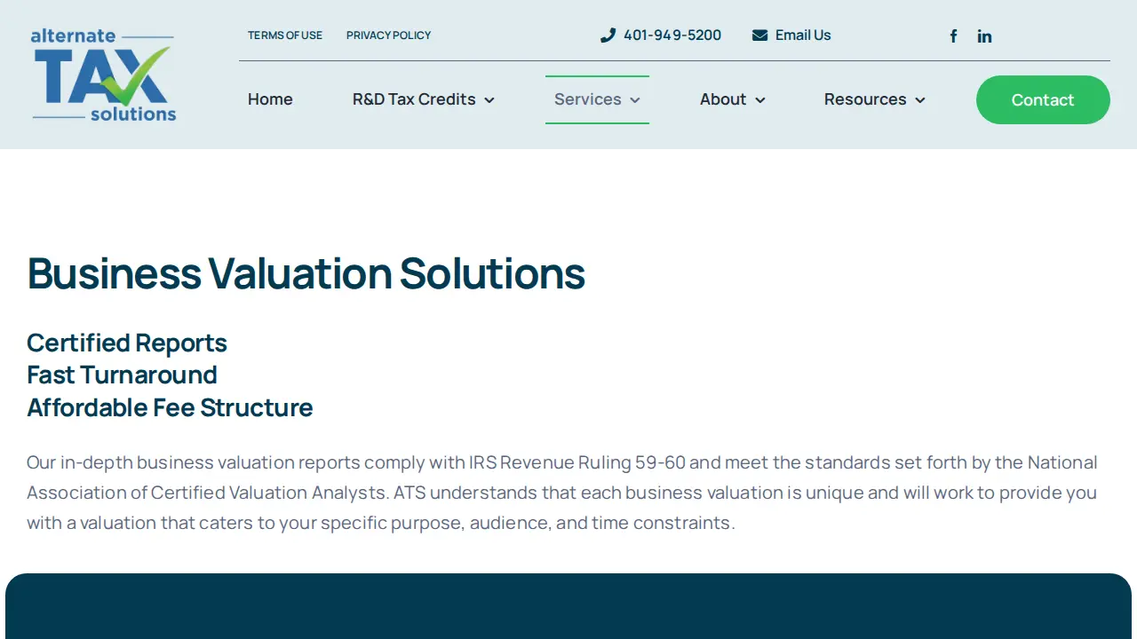 Alternate Tax Solutions page