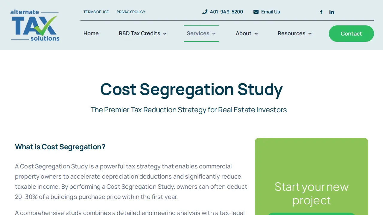 Alternate Tax Solutions page