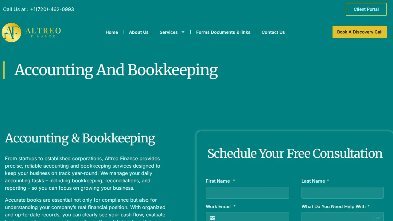 Altreo Finance LLC page