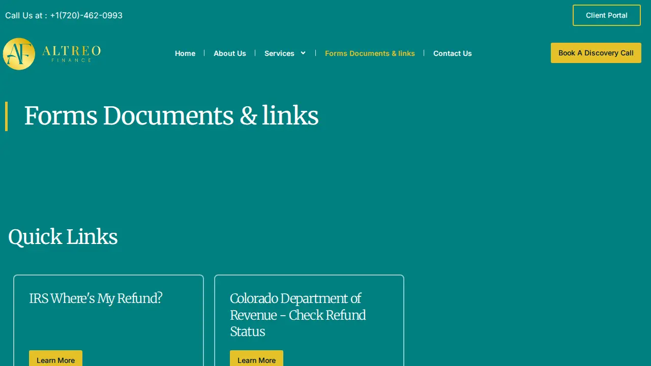 Altreo Finance LLC page