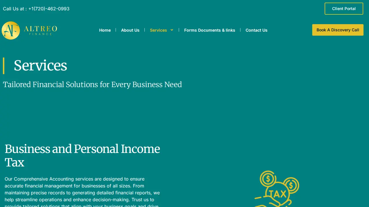 Altreo Finance LLC page