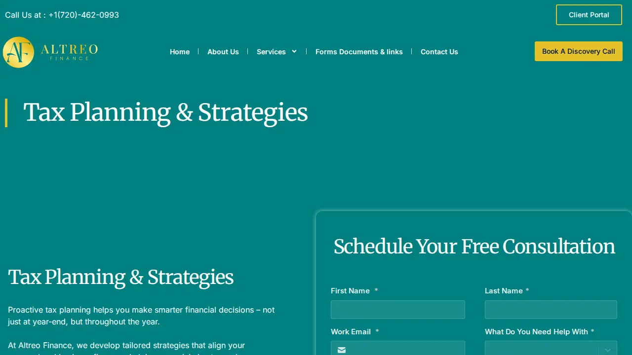 Altreo Finance LLC page