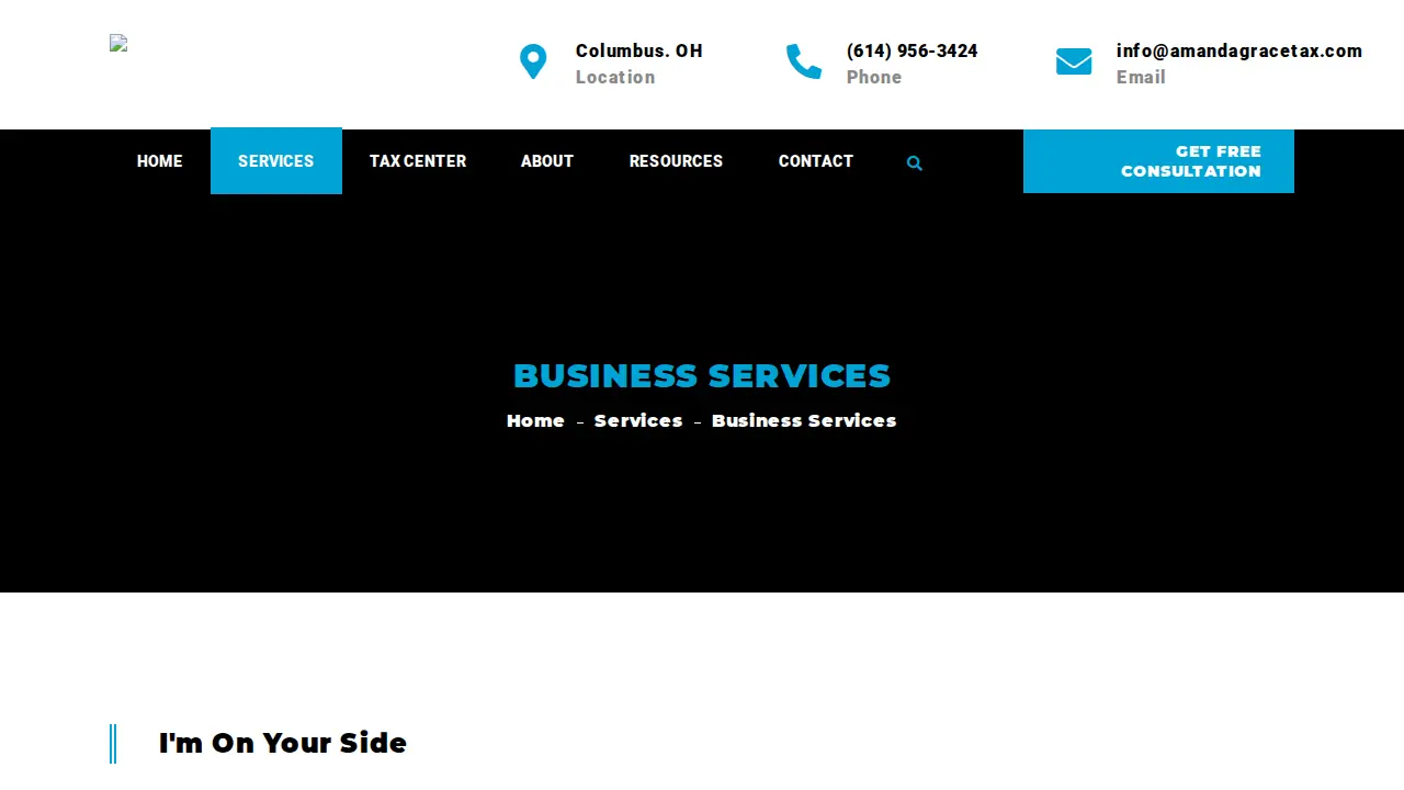 Amanda Grace Tax & Consulting page