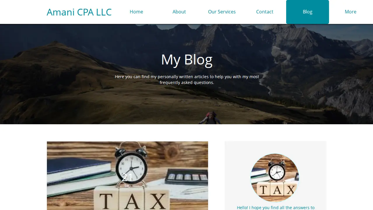 Amani CPA LLC page