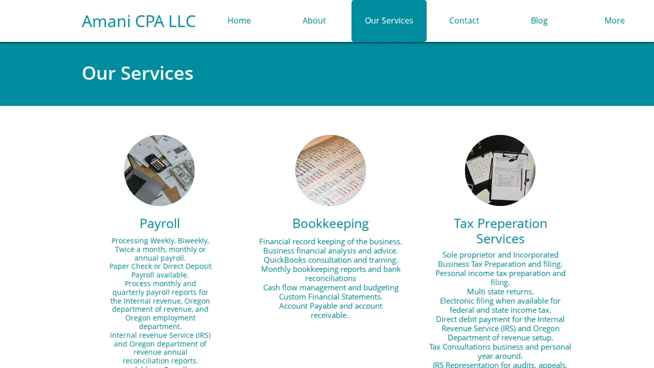 Amani CPA LLC page