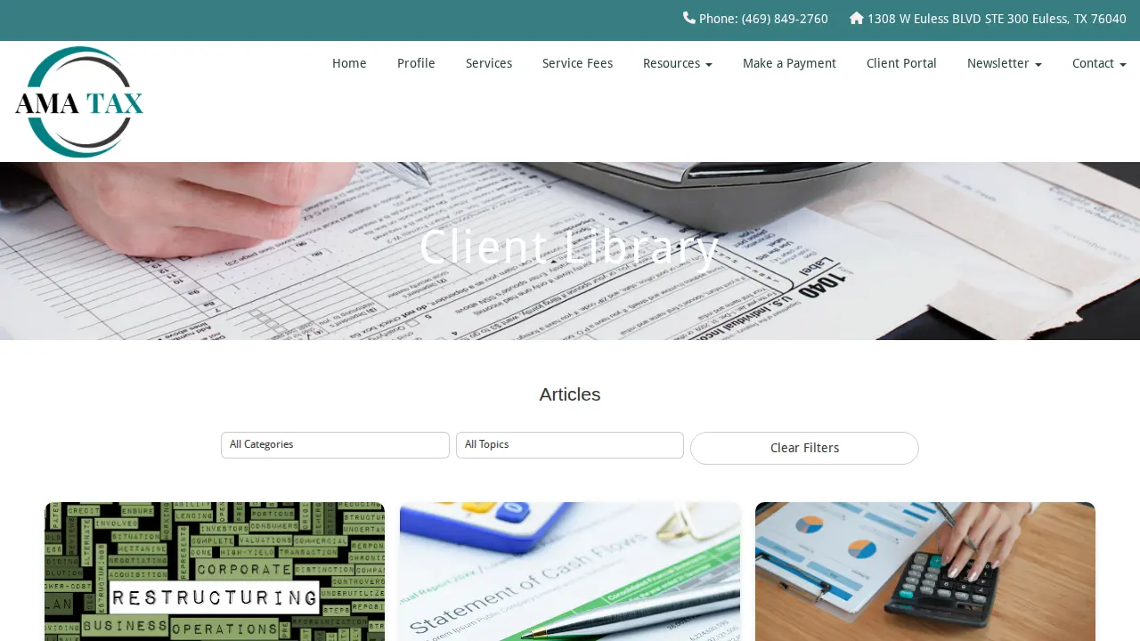 Ama-tax & bookkeeping Services LLC page