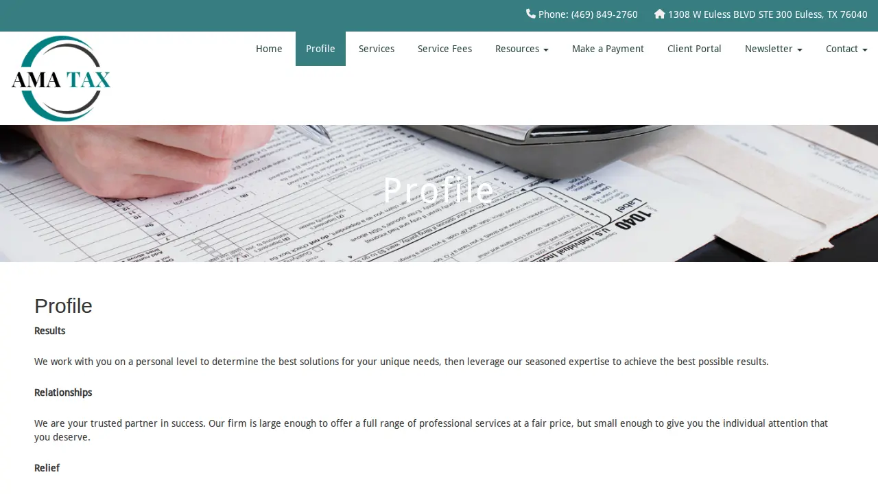 Ama-tax & bookkeeping Services LLC page