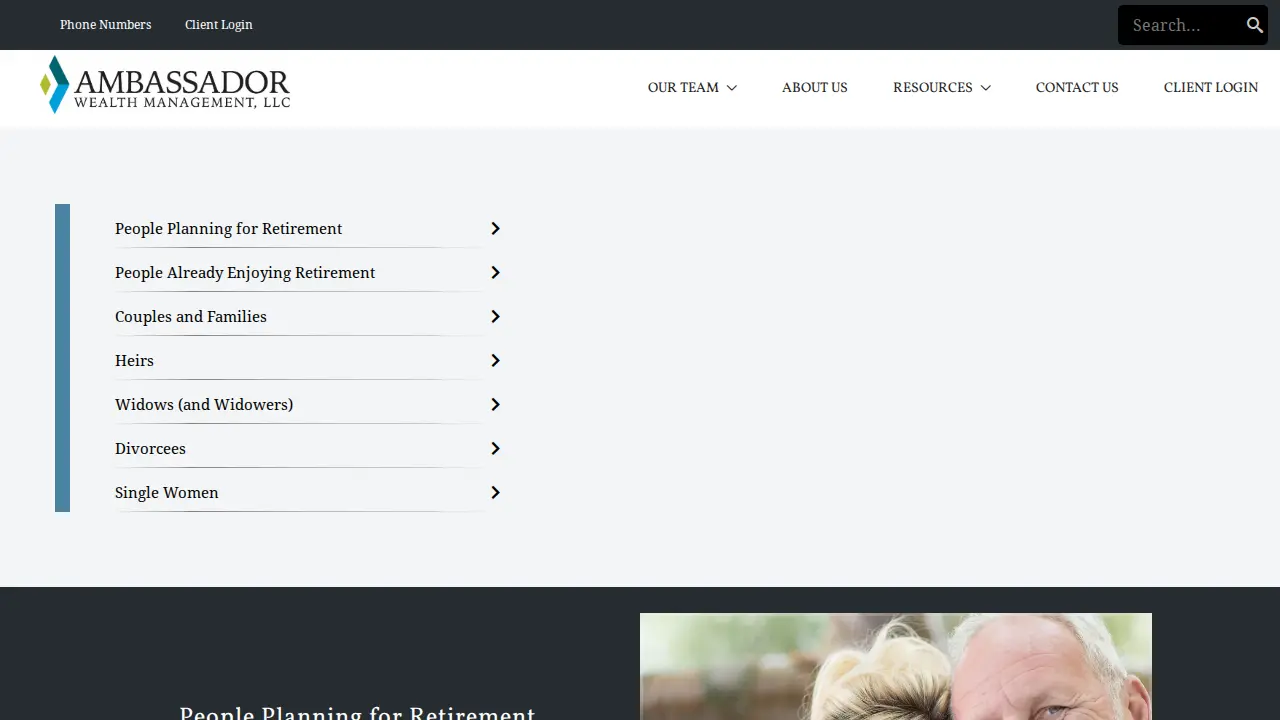 Ambassador Wealth Management, LLC page