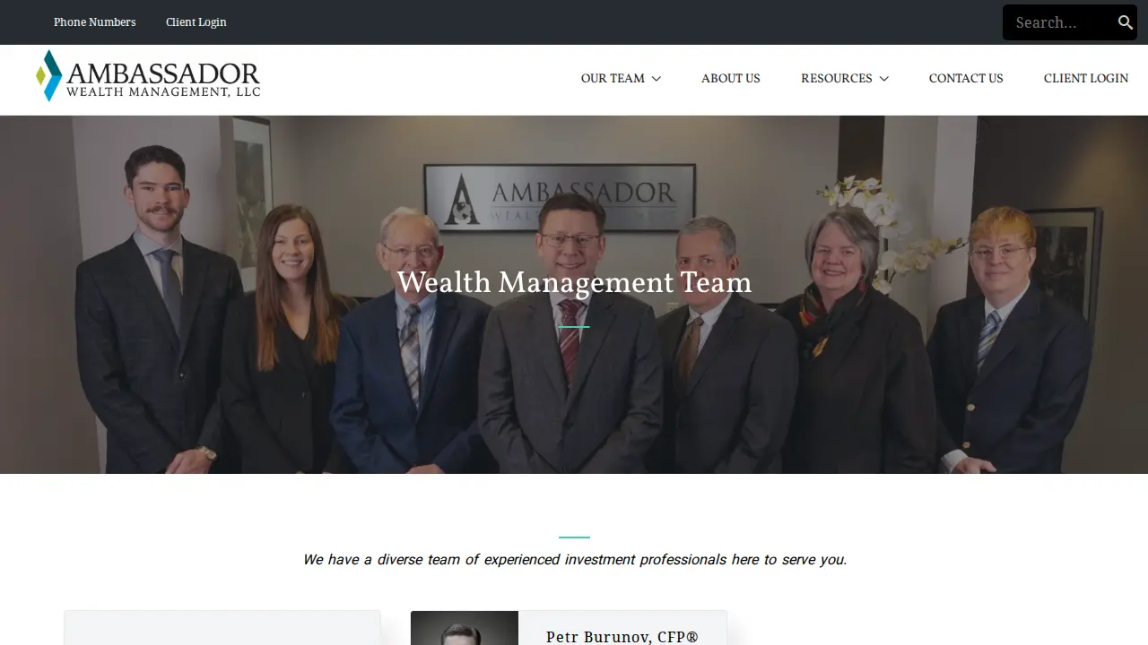 Ambassador Wealth Management, LLC page