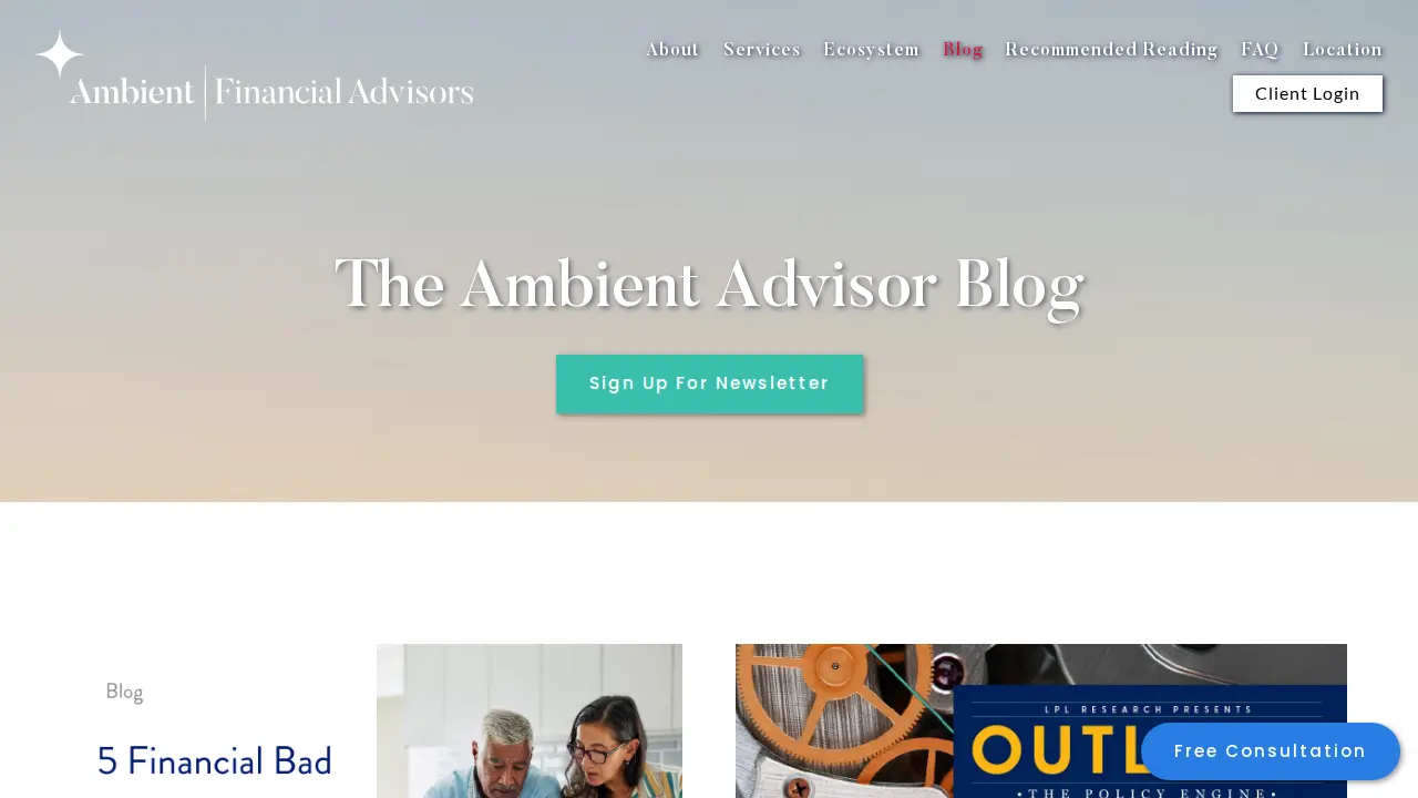 Ambient Financial Advisors page