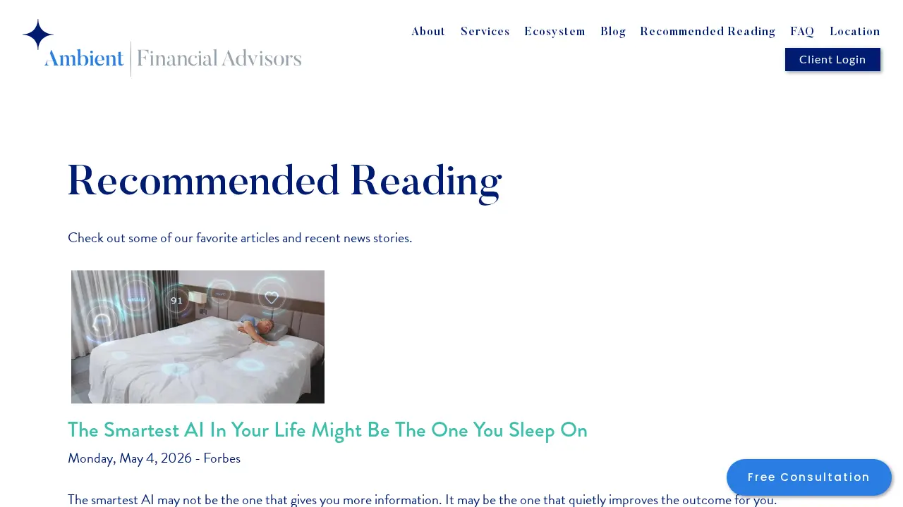 Ambient Financial Advisors page