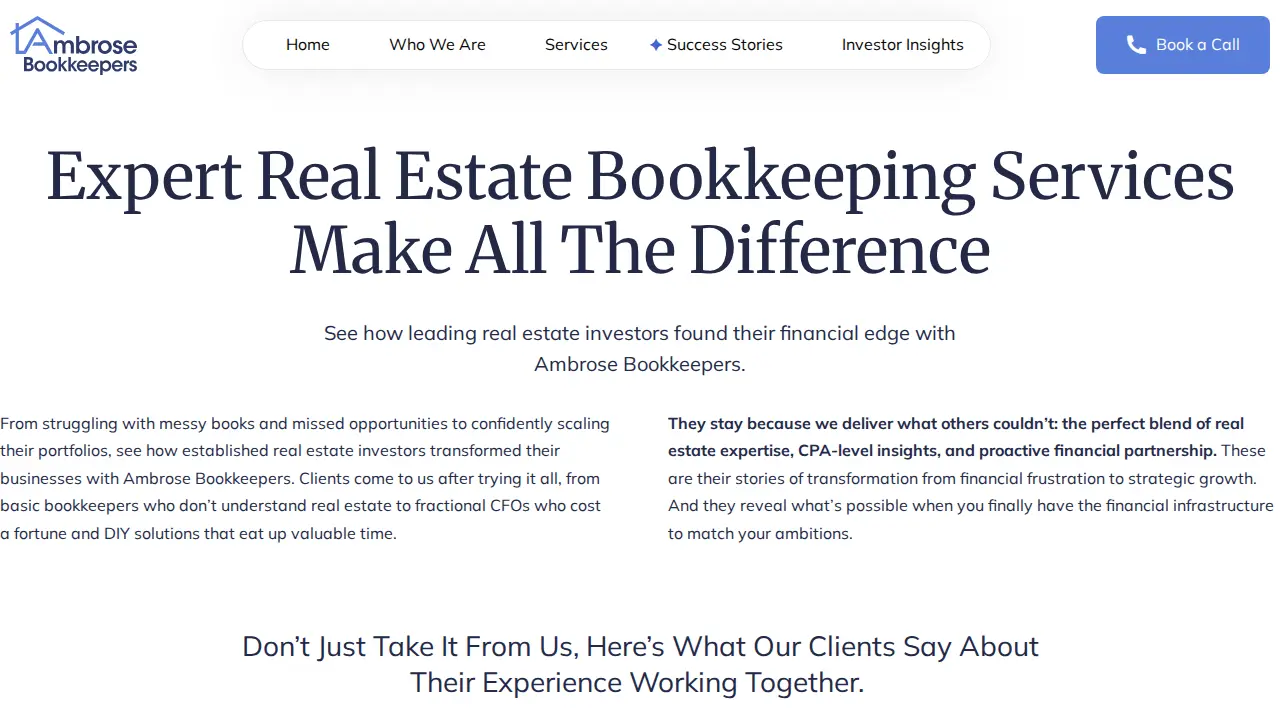 Ambrose Bookkeepers page