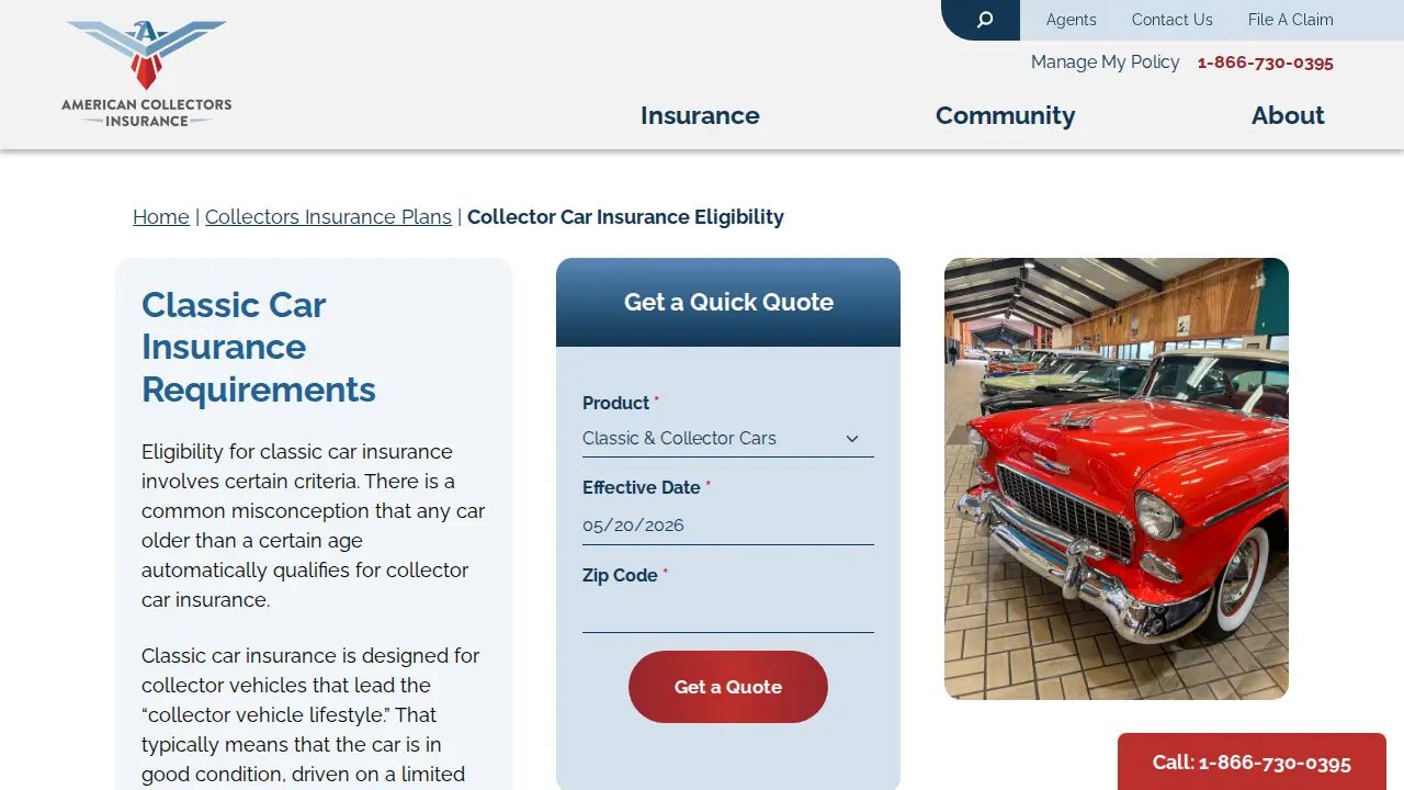 American Collectors Insurance page