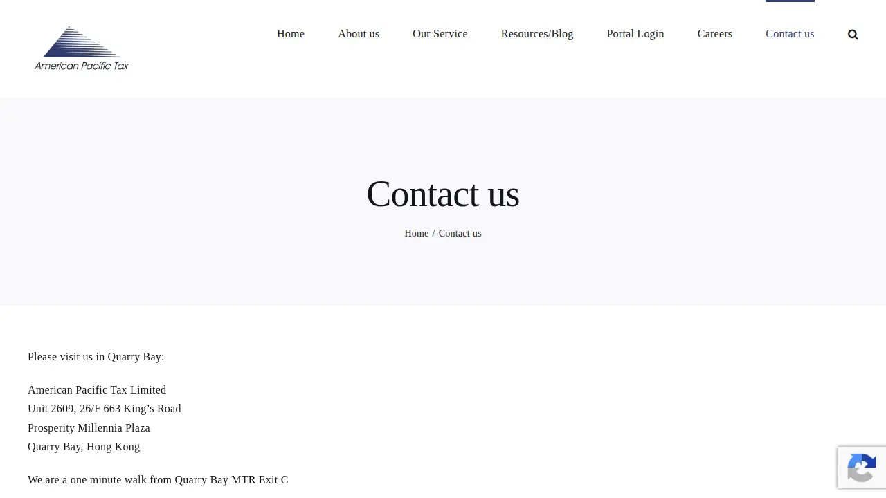American Pacific Tax Limited page