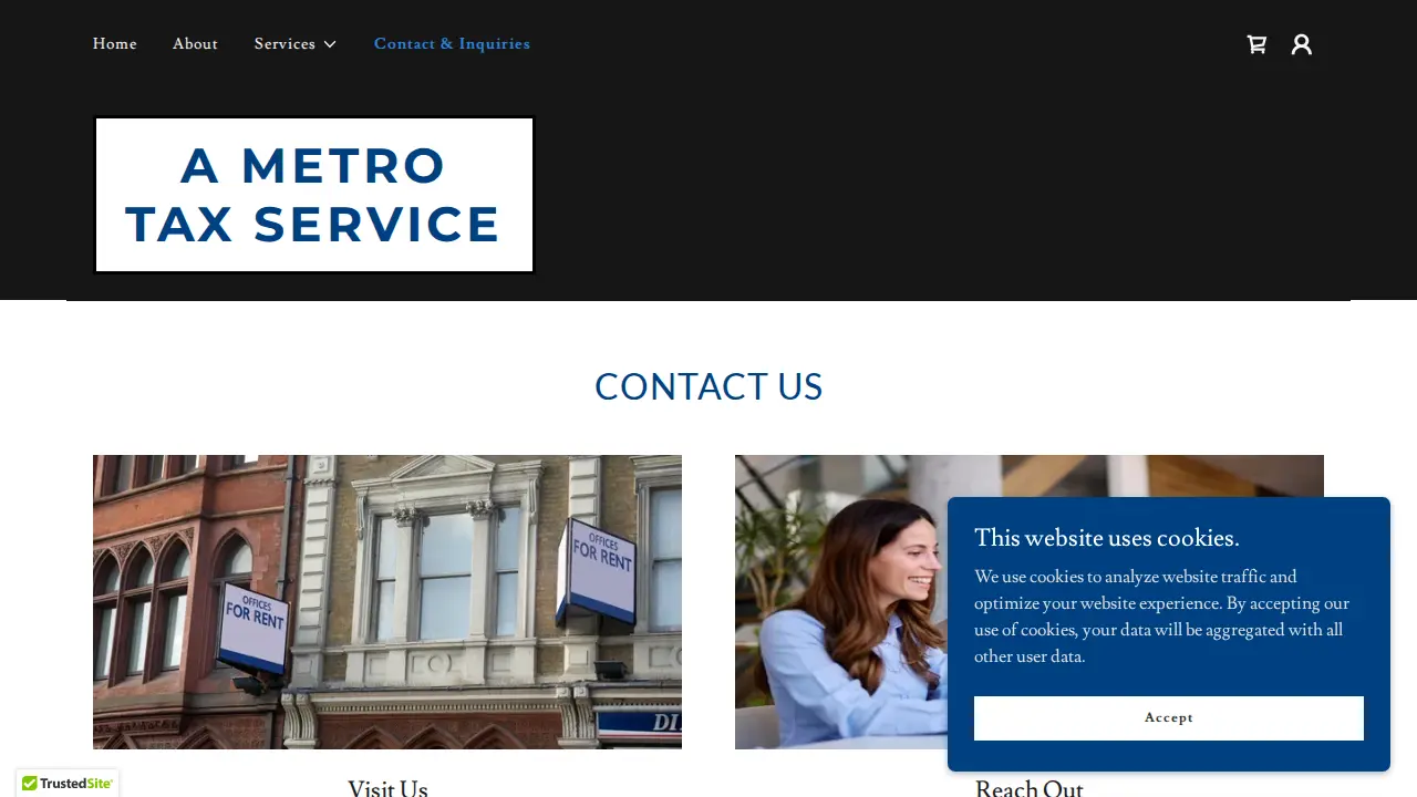 A METRO TAX SERVICE page