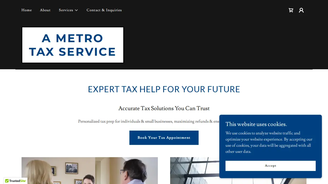 A METRO TAX SERVICE page