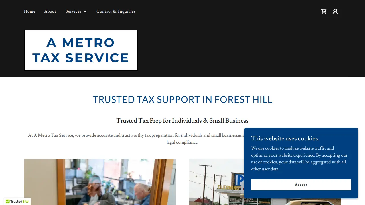 A METRO TAX SERVICE page
